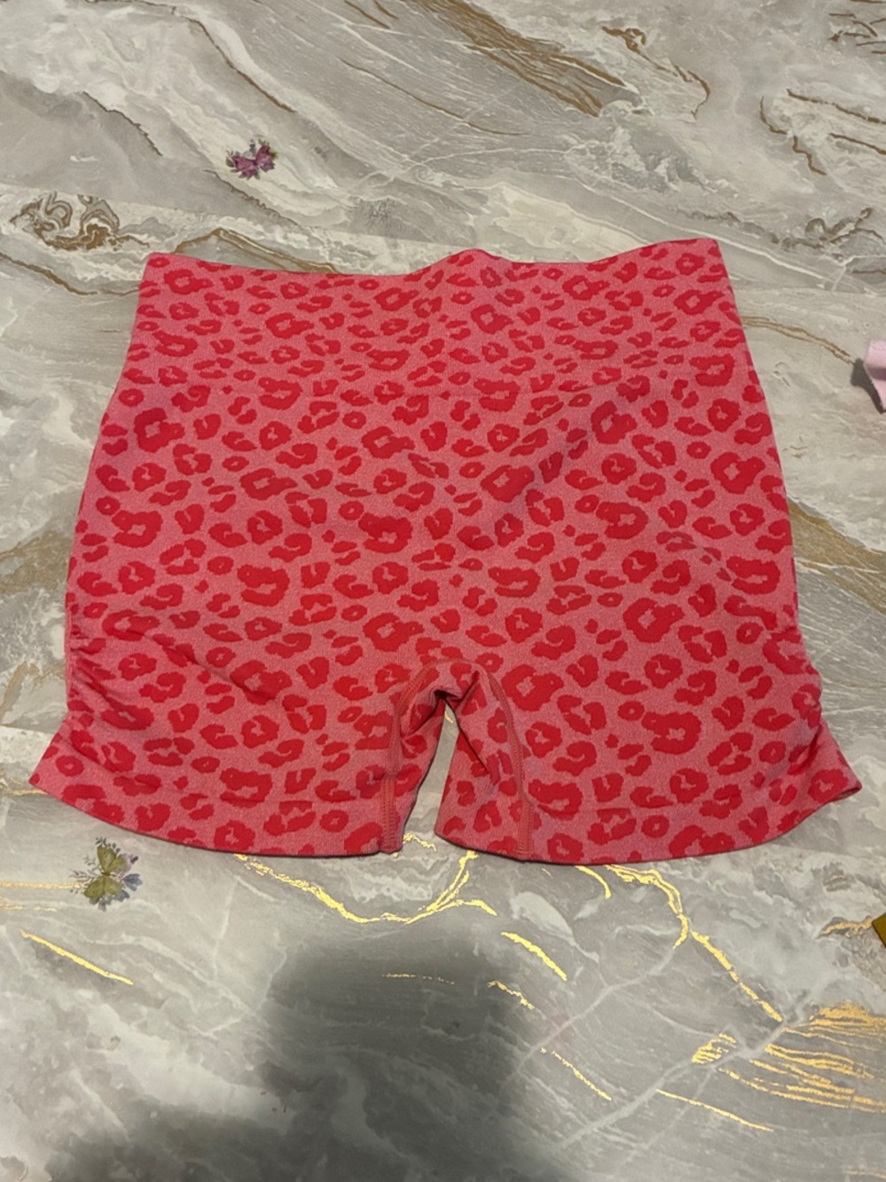 Women’s Pink Leopard Print Bike Shorts